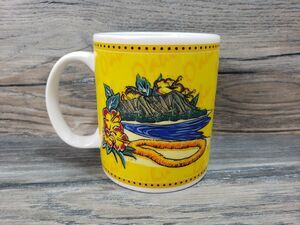 Hilo Hattie O'ahu 2002 Hawaii Island Heritage Coffee Hibiscus Yellow